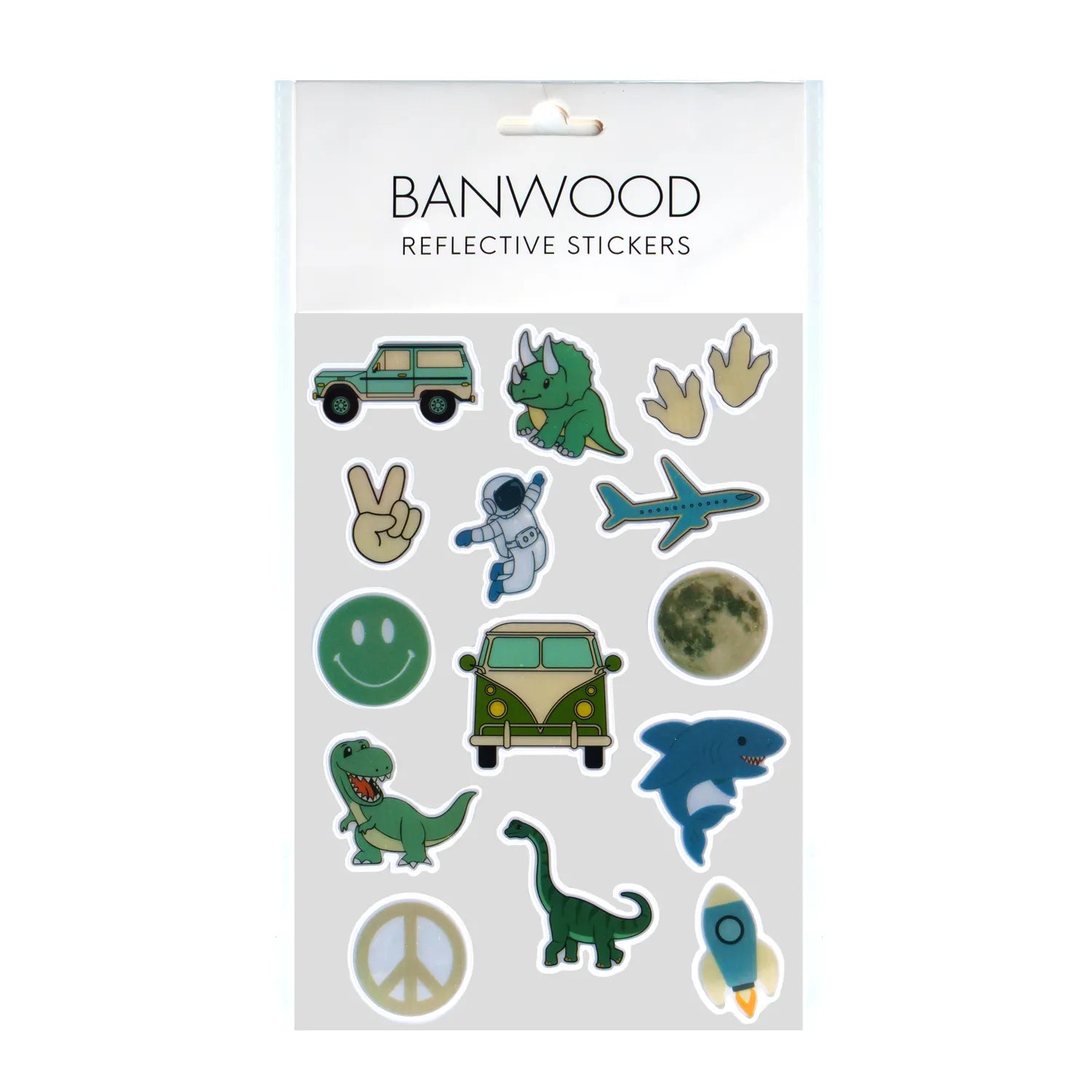 Banwood Reflective Stickers DINOSAURS, SPACE & ADVENTURE