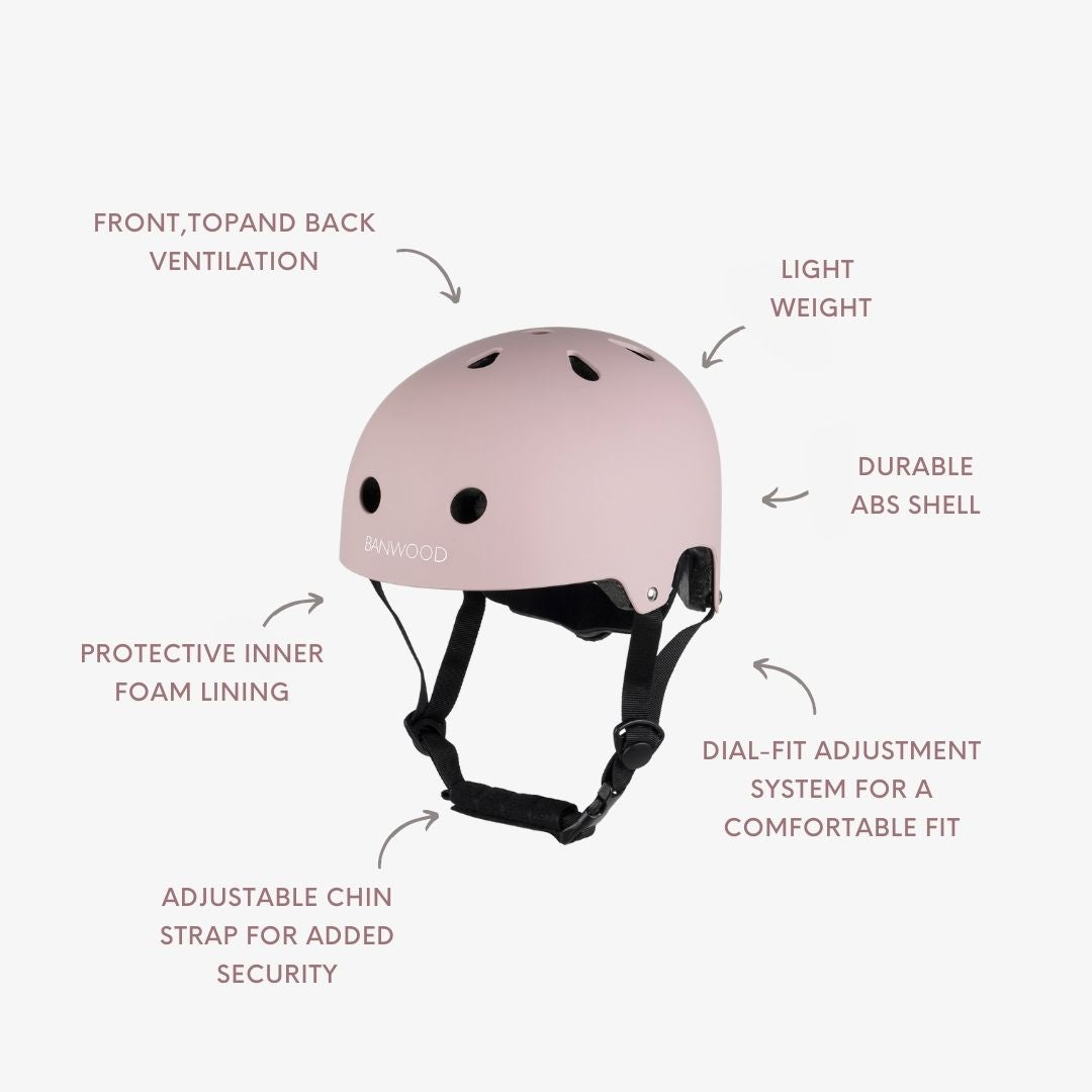 Casco infantil dusty pink mate