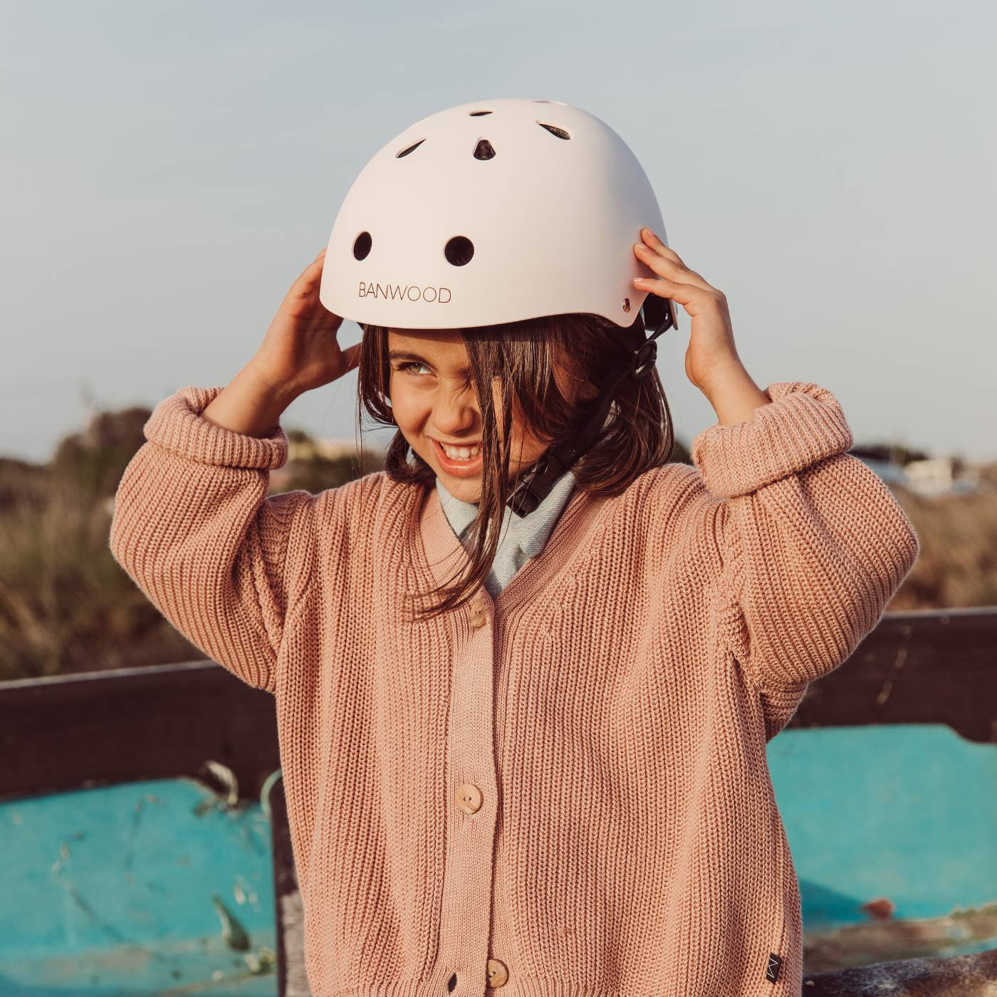 Casque pour enfants - Rose mat