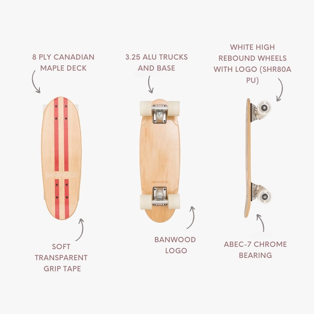 Skateboard Banwood Rouge