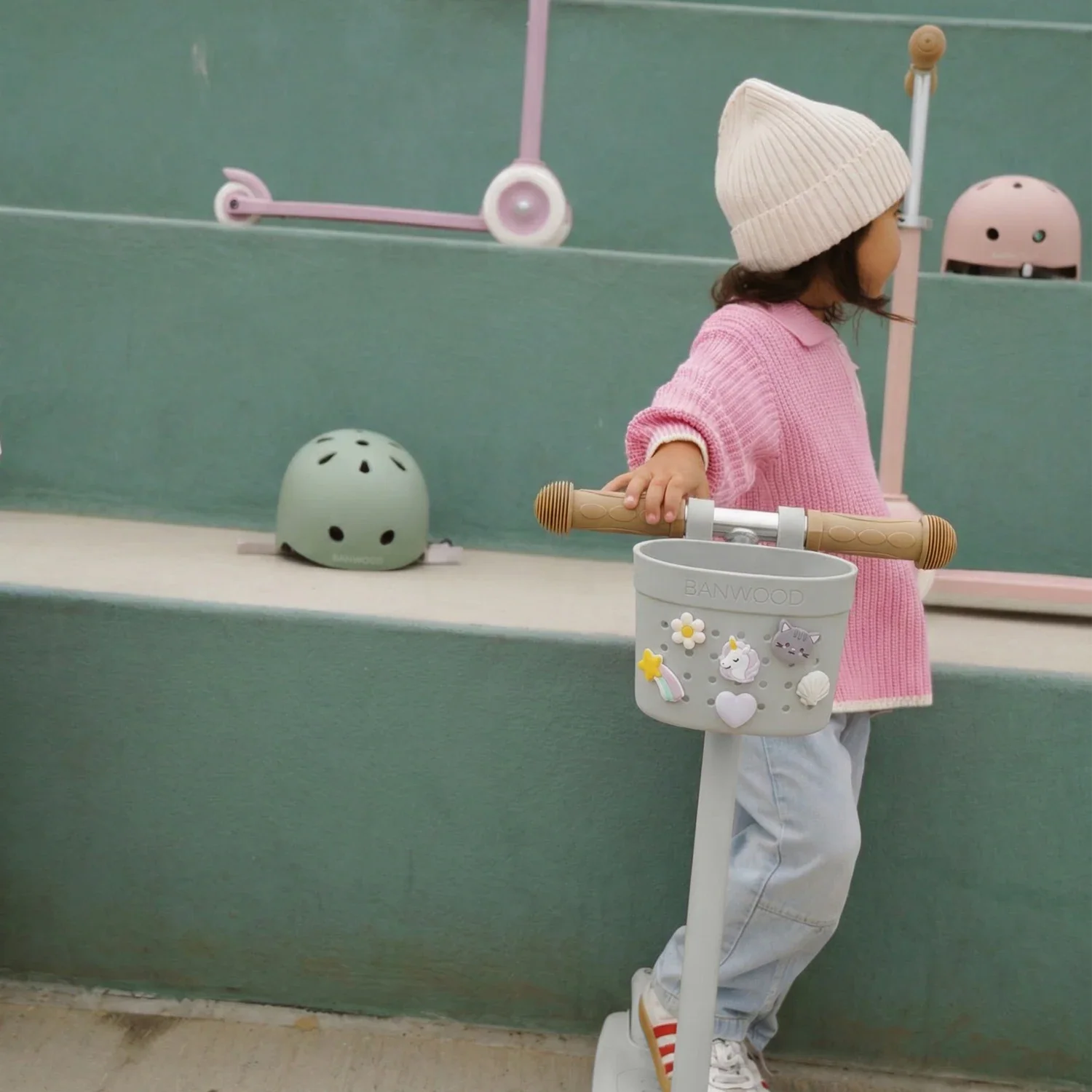 Pin & Ride Basket Banwood - Ivory