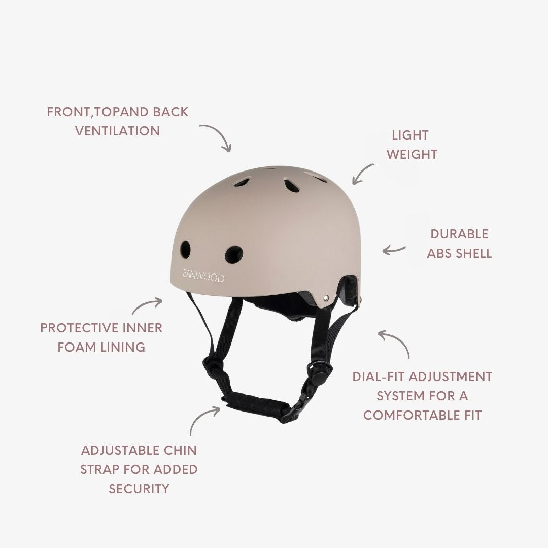 Casco infantil beige mate