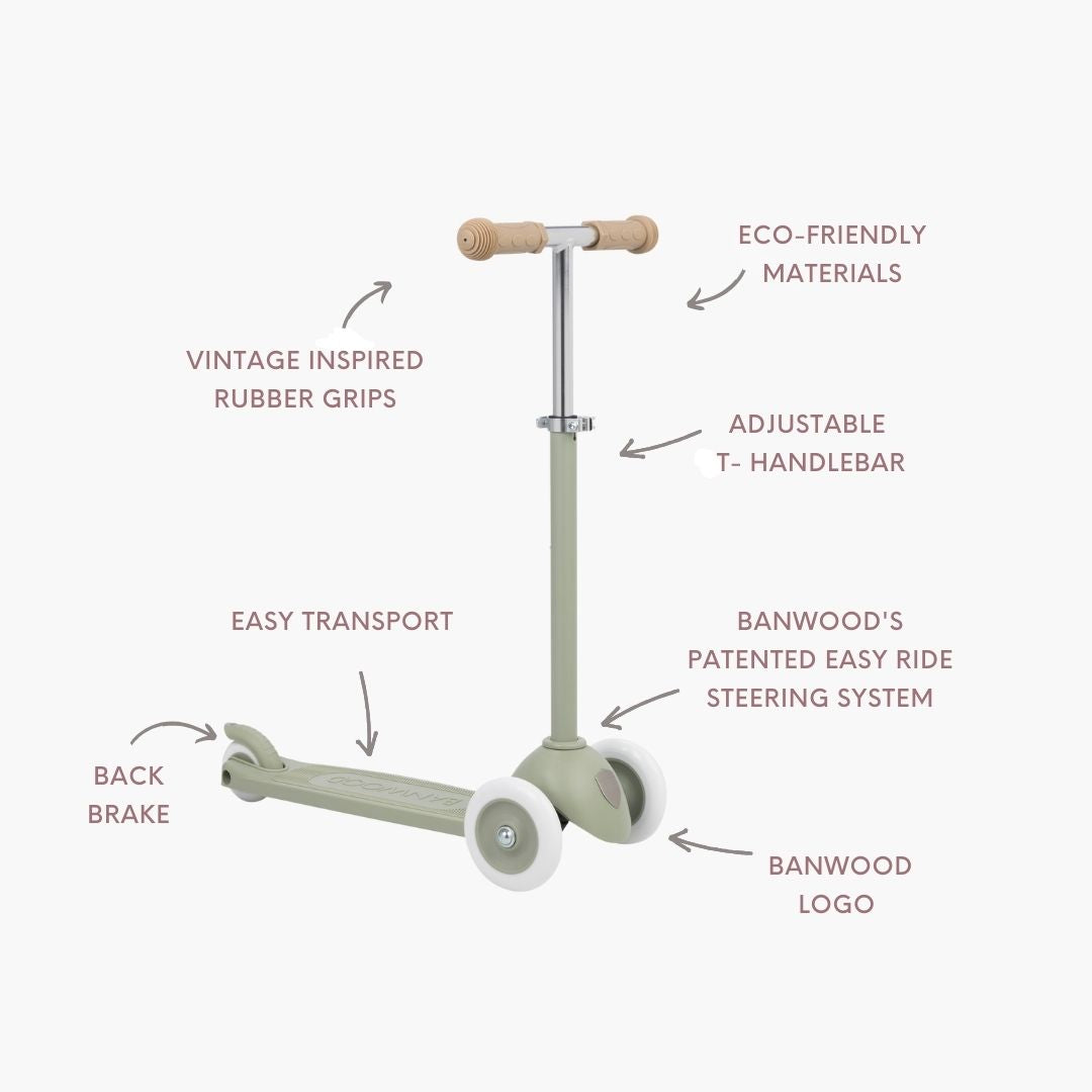 PATINETE ECOLÓGICO BANWOOD OLIVA