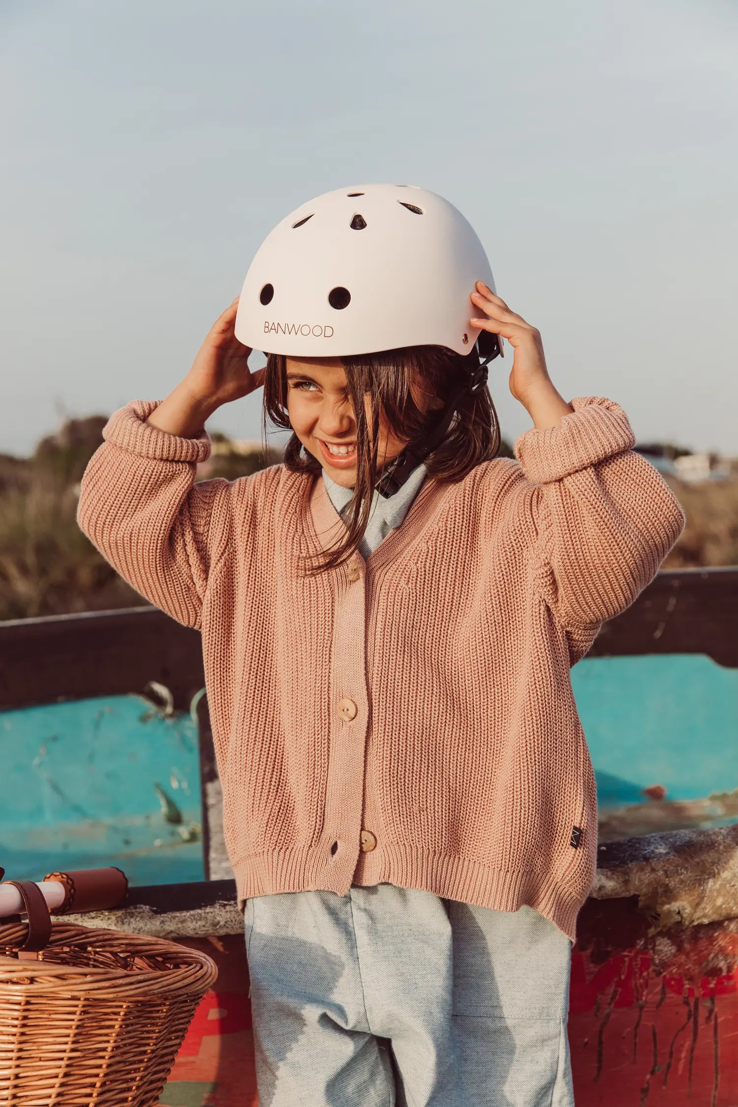 Casque pour enfants - Bonton R Rose Mat